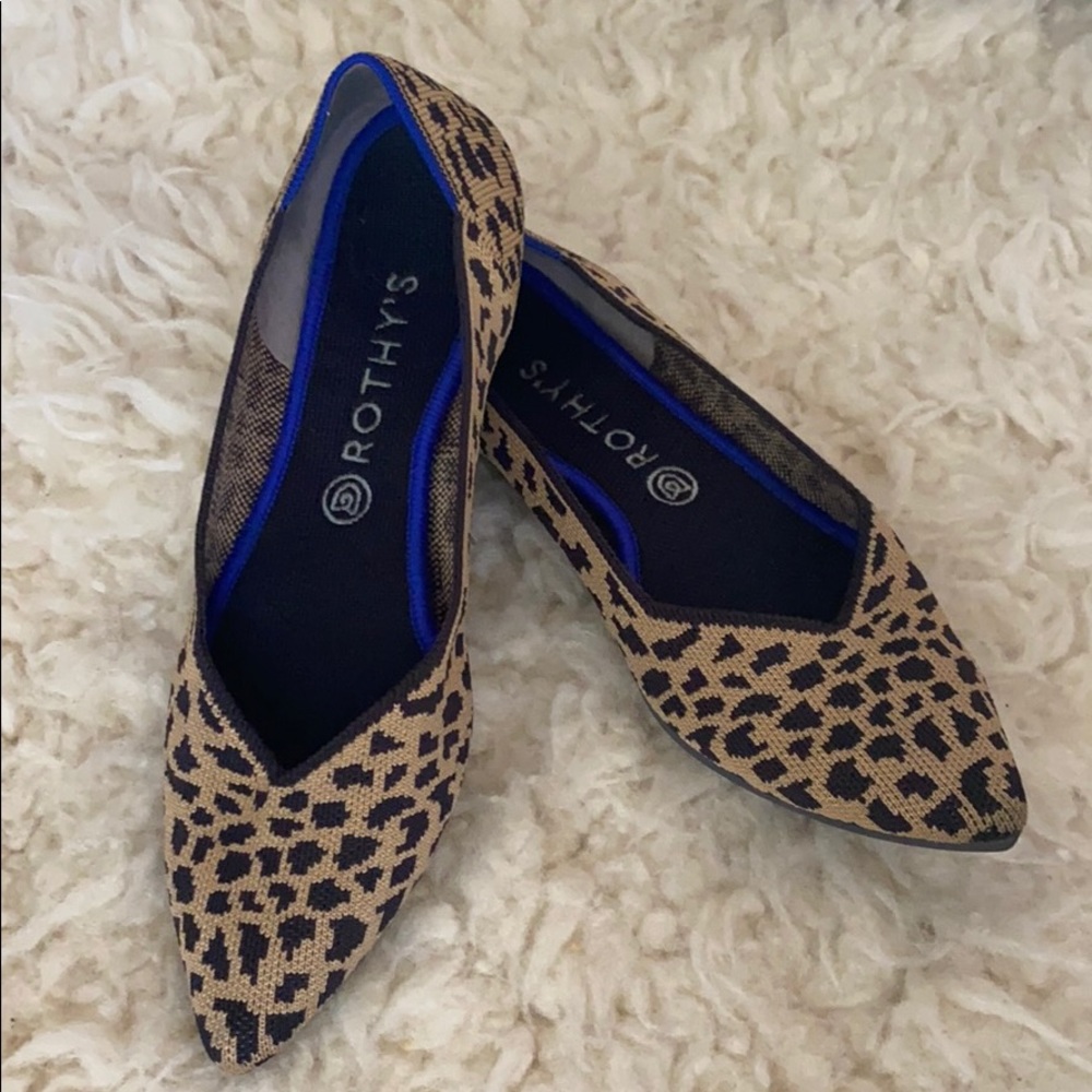 Rothys The Point Flat Shoe Leopard 11